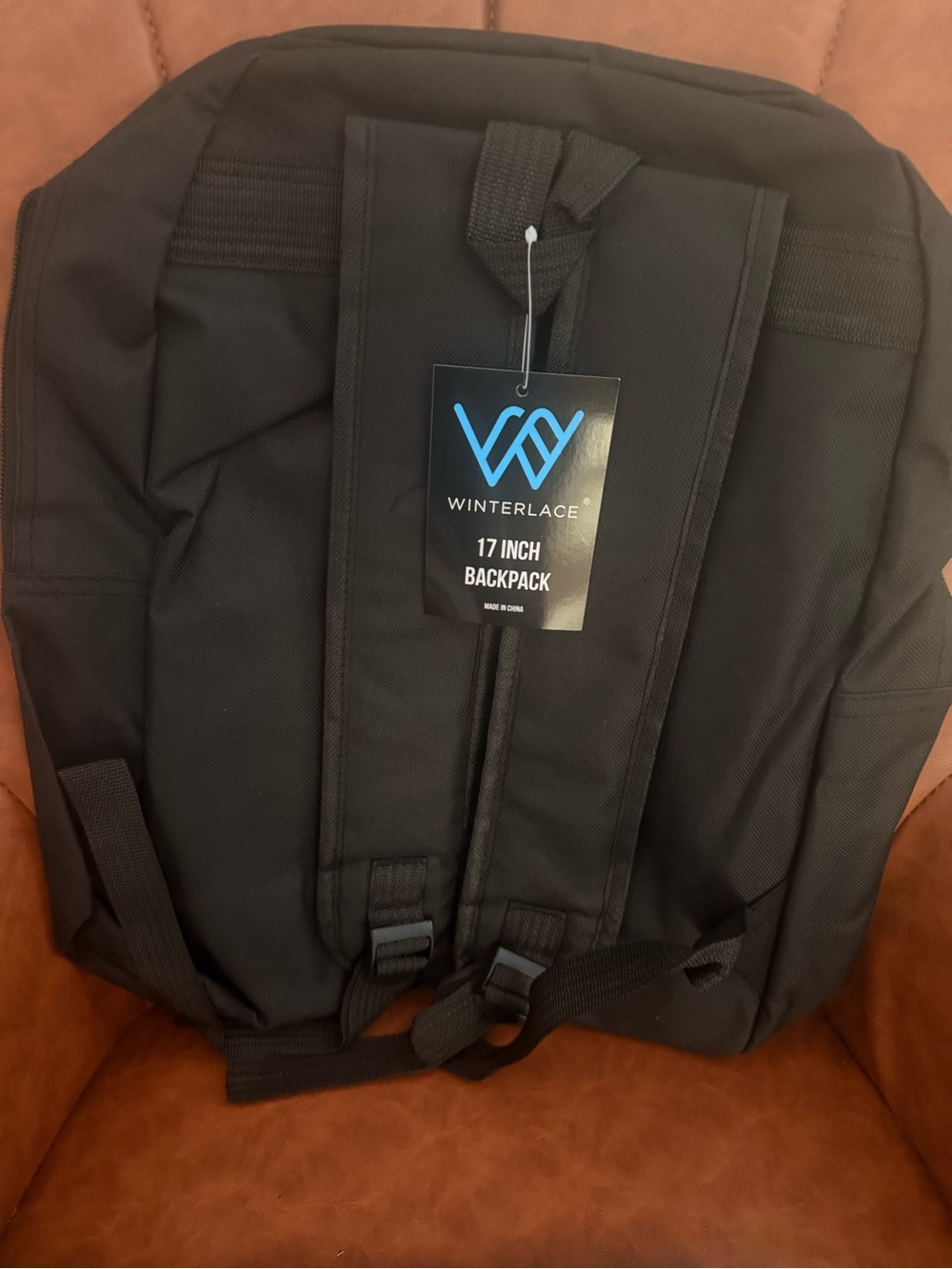 Black 17-Inch Backpack for Men